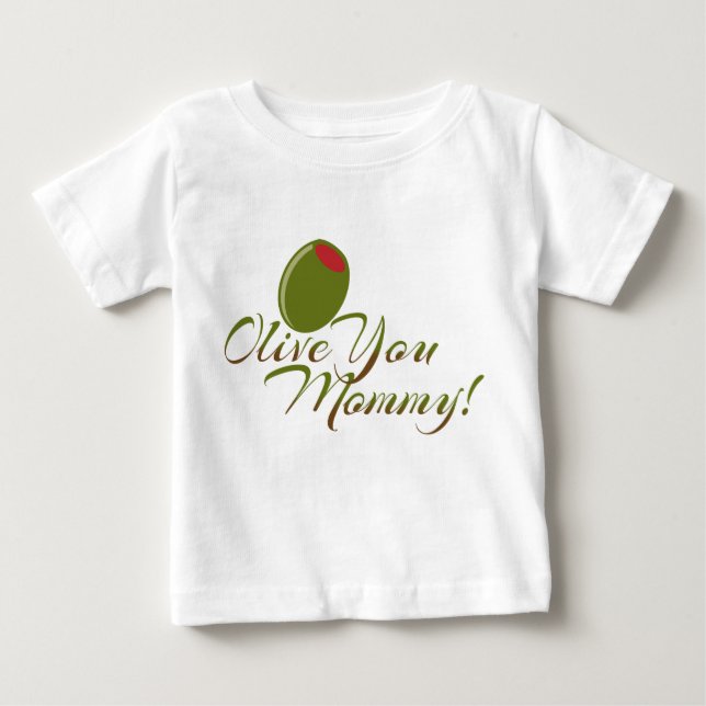 Camiseta Para Bebê "Mamãe de Oliva" (Frente)