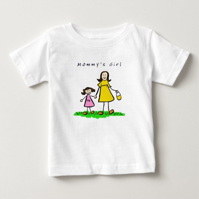 Camiseta Para Bebê Mamãe e eu (Brunette com título) (Frente)
