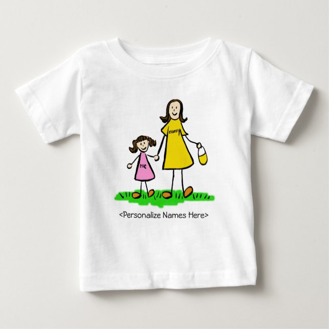 Camiseta Para Bebê Mamãe e eu - Mãe e Filha Brunshirt (Frente)
