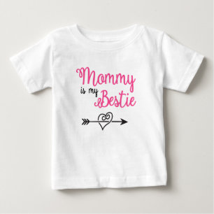 Camiseta Para Bebê Mamãe É Minha Melhor Amiga