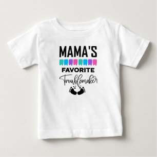 Camiseta Para Bebê Mamãe engraçada das meninas criadoras de problemas
