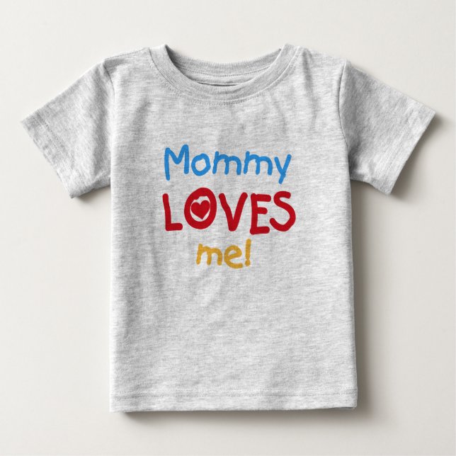 Camiseta Para Bebê Mamãe me ama (Frente)