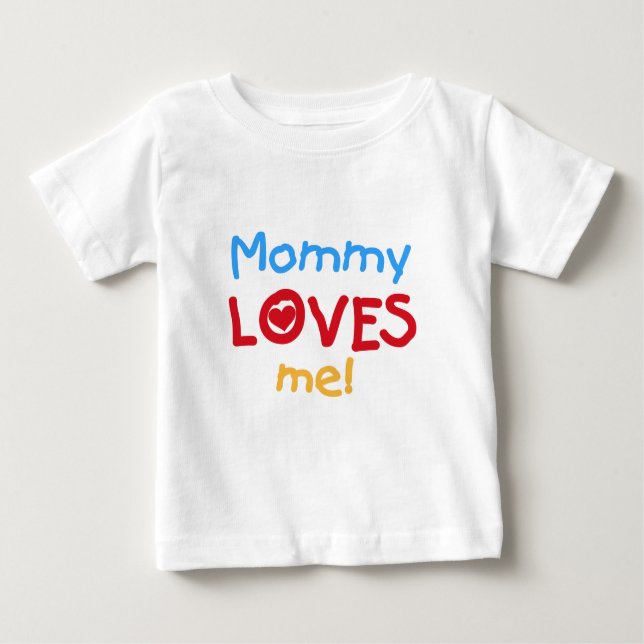 Camiseta Para Bebê Mamãe Me Ama (Frente)