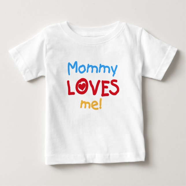 Camiseta Para Bebê Mamãe Me Ama (Frente)