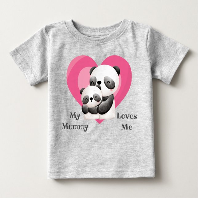 Camiseta Para Bebê Mamãe Me Ama Bear Bear Bear Bebê Roupa (Frente)
