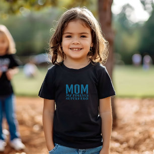 Camiseta Para Bebê Mamãe Meu Super-Herói Para Sempre azul turquesa