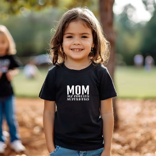 Camiseta Para Bebê Mamãe Meu Super-Herói Para Sempre laranja