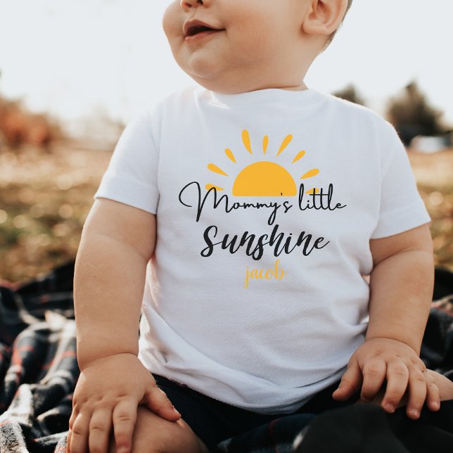 Camiseta Para Bebê Mamãe Pequeno Sol Costurado, Donativo Engraçado (Criador carregado)
