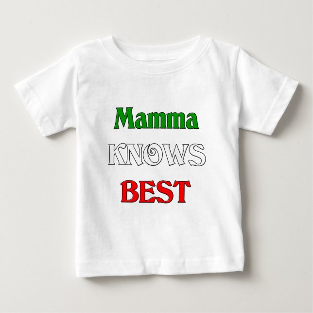 Camiseta Para Bebê Mamãe sabe o que há de melhor (Frente)