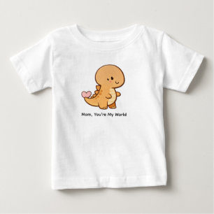 Camiseta Para Bebê Mamãe, Você É Meu Mundo
