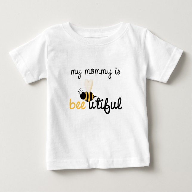 Camiseta Para Bebê Mamães utiful da abelha (Frente)