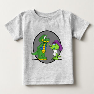 Camiseta Para Bebê MAMAMACANZ Alligador Verde & Chameleon