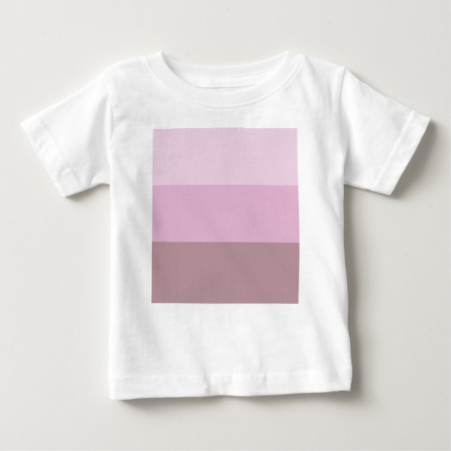 Camiseta Para Bebê Mambre-riscada-rosa-púrpura (Frente)