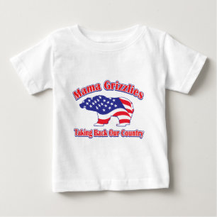Camiseta Para Bebê Mamma-Grizzly