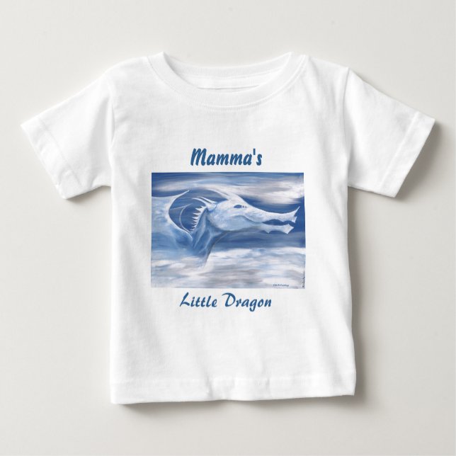 Camiseta Para Bebê Mammas pouco dragão (Frente)