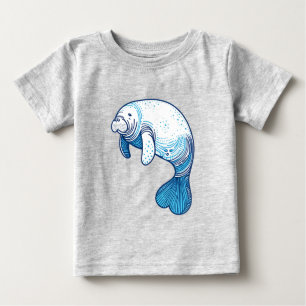 Camiseta Para Bebê Manatee