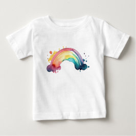 Camiseta Para Bebê Mancha do arco-íris