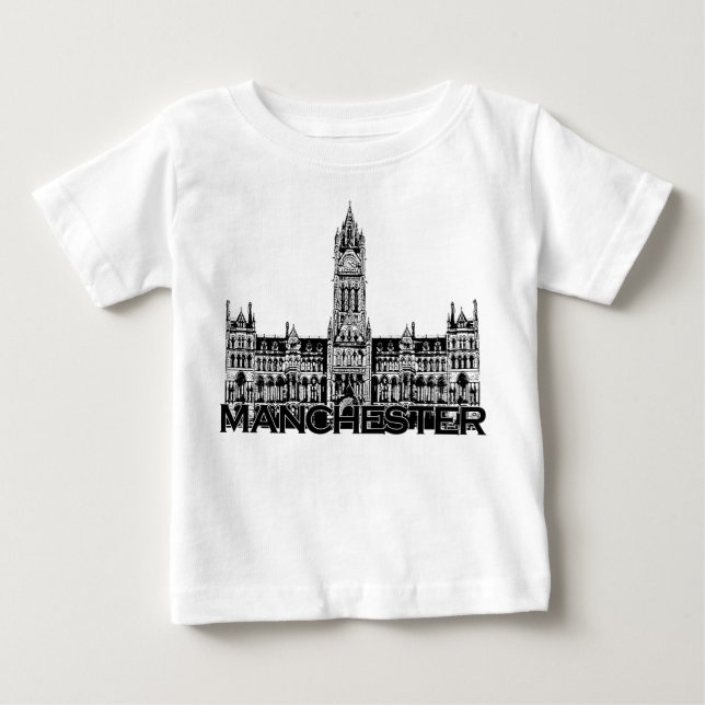 Camiseta Para Bebê Manchester (Frente)