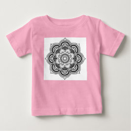 Camiseta Para Bebê Mandala