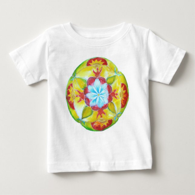 Camiseta Para Bebê Mandala Baby Bodycase (Frente)