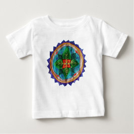 Camiseta Para Bebê Mandala Positiva Baby Fine Jersey T-Shirt, Branco