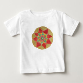 Camiseta Para Bebê Mandala Star Toddler Ruffle Tee, Branco