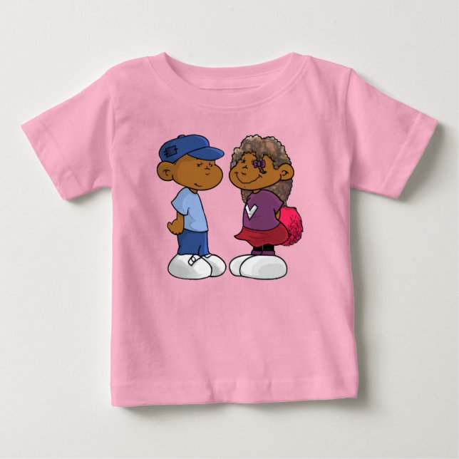 Camiseta Para Bebê Mangas Curtas (Frente)