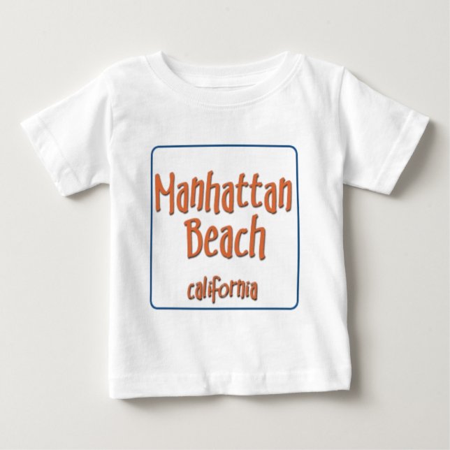 Camiseta Para Bebê Manhattan Beach Califórnia BlueBox (Frente)