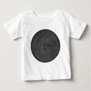 Camiseta Para Bebê Manhole Cobrir Black Marble