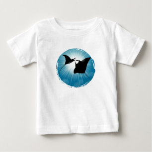 Camiseta Para Bebê Manta Ray Underwater Aquatic Life