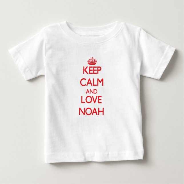 Camiseta Para Bebê Mantenha a calma e ame Noah (Frente)