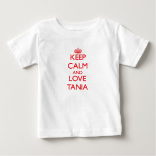 Camiseta Para Bebê Mantenha a calma e ame Tania