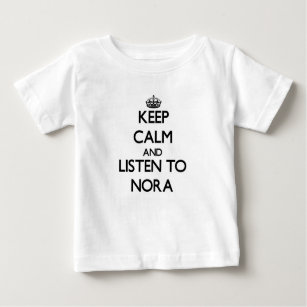 Camiseta Para Bebê Mantenha a calma e escute Nora