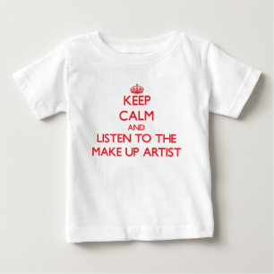 Camiseta Para Bebê Mantenha a calma e escute o artista compo