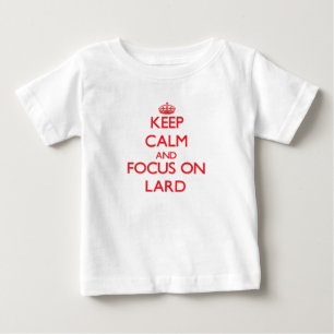 Camiseta Para Bebê Mantenha a calma e o foco na banha