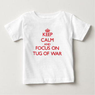 Camiseta Para Bebê Mantenha a calma e o foco no conflito