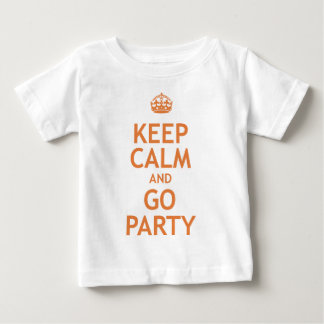 Camiseta Para Bebê mantenha a calma e o partido sobre