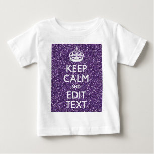 Camiseta Para Bebê Mantenha a calma e tenha seu malva do encanto do