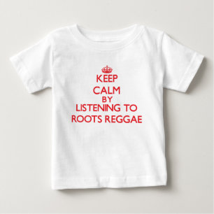 Camiseta Para Bebê Mantenha a calma escutando a REGGAE das RAIZES