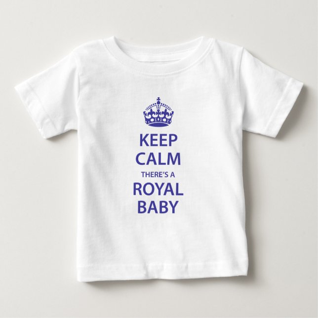 Camiseta Para Bebê Mantenha a calma lá é um bebê real (Frente)