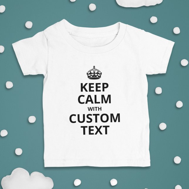 Camiseta Para Bebê Mantenha Calma Cota Personalizada Modelo Baby T Sh (Criador carregado)