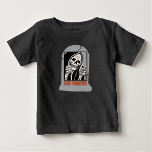 CAMISETA PARA BEBÊ MANTENHA ESQUELETO POSITIVO