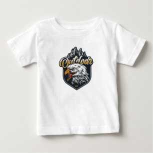 Camiseta Para Bebê Mantenha fortes citações motivacionais ao ar livre