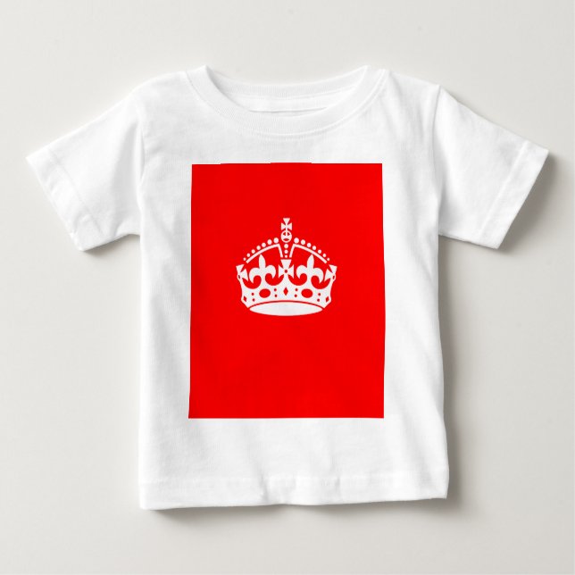 Camiseta Para Bebê Mantenha o símbolo CROWN no vermelho-fogo Personal (Frente)