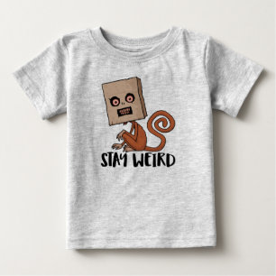 Camiseta Para Bebê Mantenha-se estranho macaco de saco
