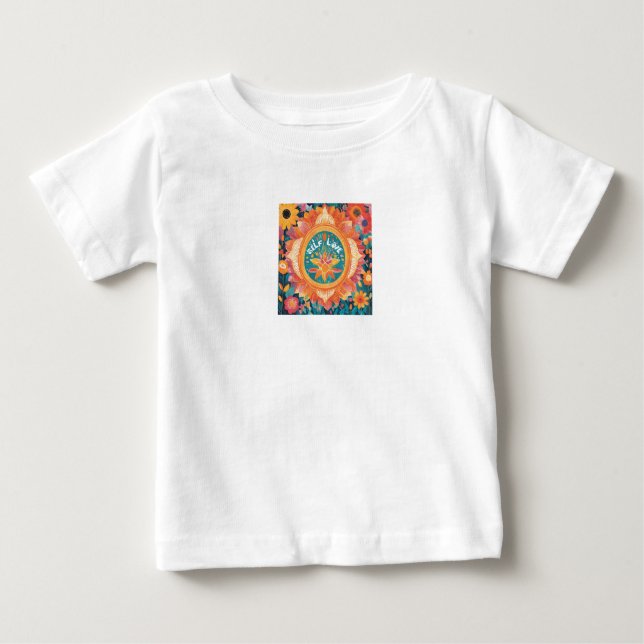 Camiseta Para Bebê Mantenha-se inspirado - Designs motivacionais e de (Frente)