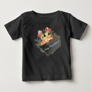 Camiseta Para Bebê Mantenha-Se Pawsitive Cat Kids T-Shirt