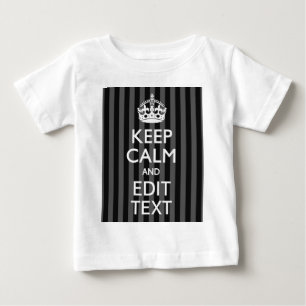 Camiseta Para Bebê Mantenha-se personalizado CALMANDO seu texto em fa