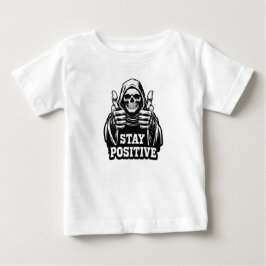 Camiseta Para Bebê Mantenha-se Positivo