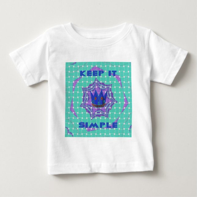 Camiseta Para Bebê Mantenha Simples: A Arte Real De Padrão De Clareza (Frente)